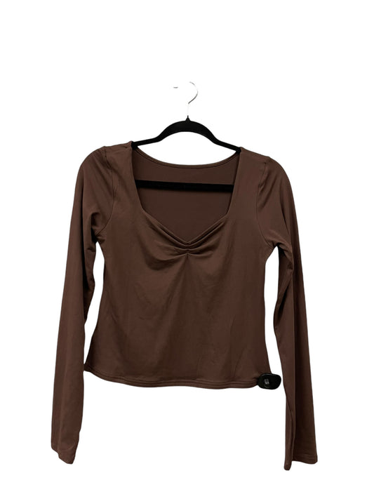 Top Long Sleeve By Clothes Mentor In Brown, Size: M