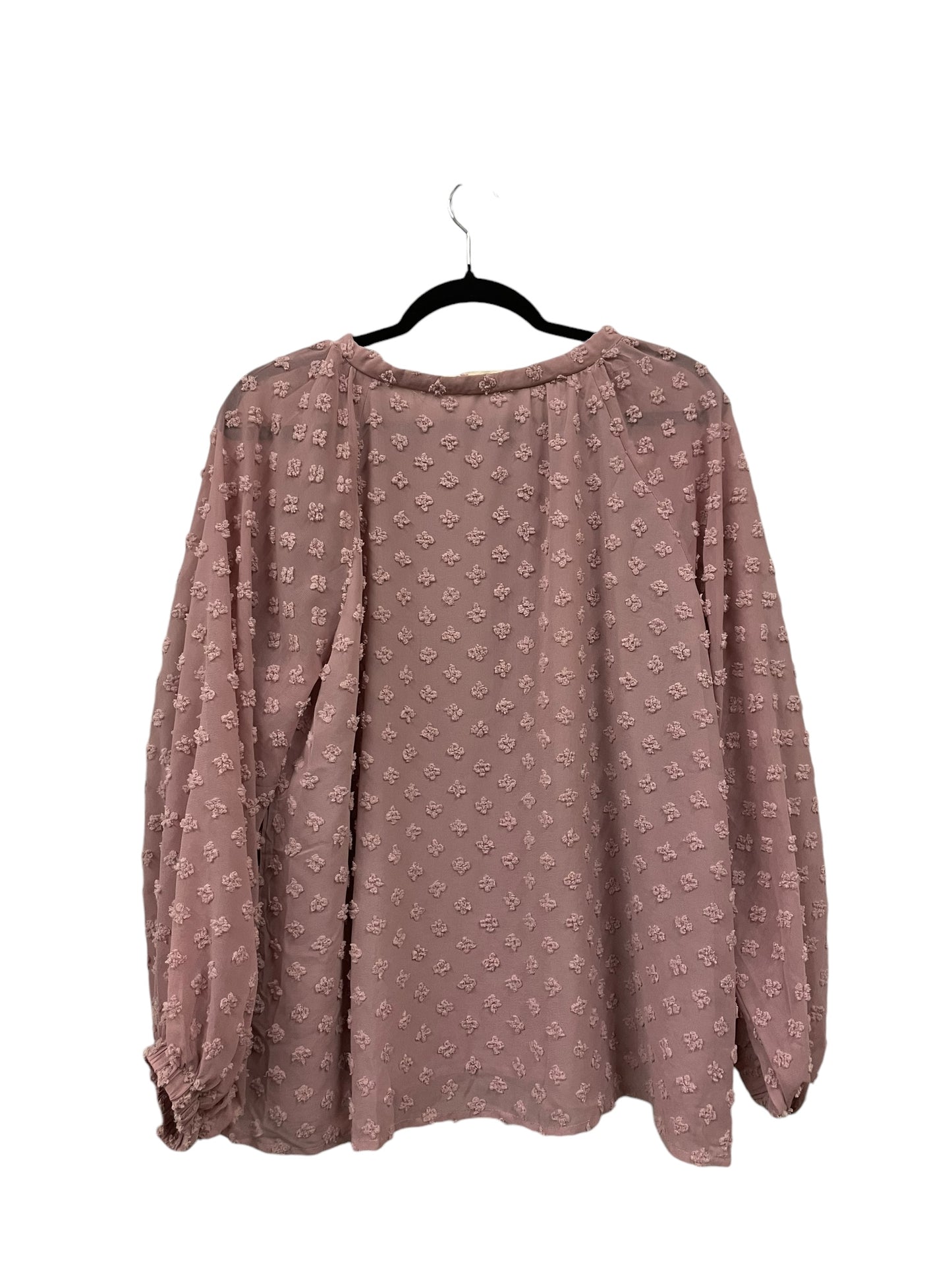 Top Long Sleeve By Clothes Mentor In Pink, Size: M