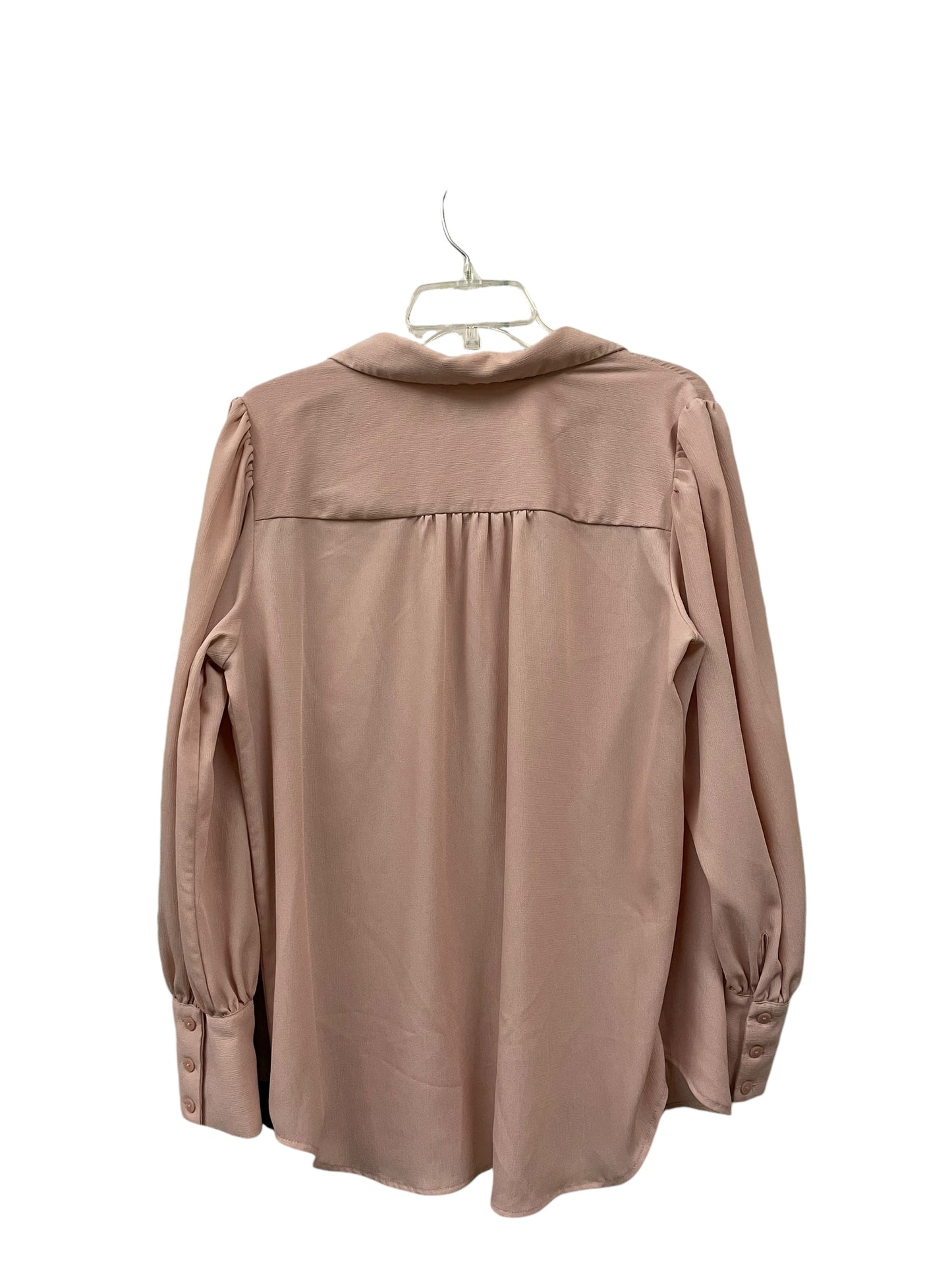 Top Long Sleeve By Ann Taylor In Pink, Size: L