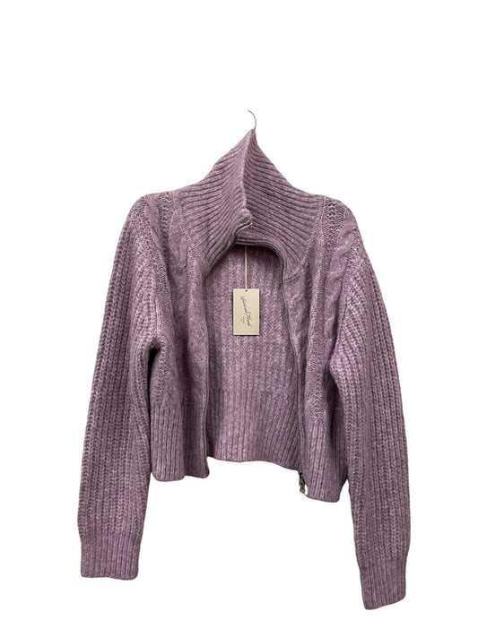 Sweater Cardigan By Universal Thread In Purple, Size: M