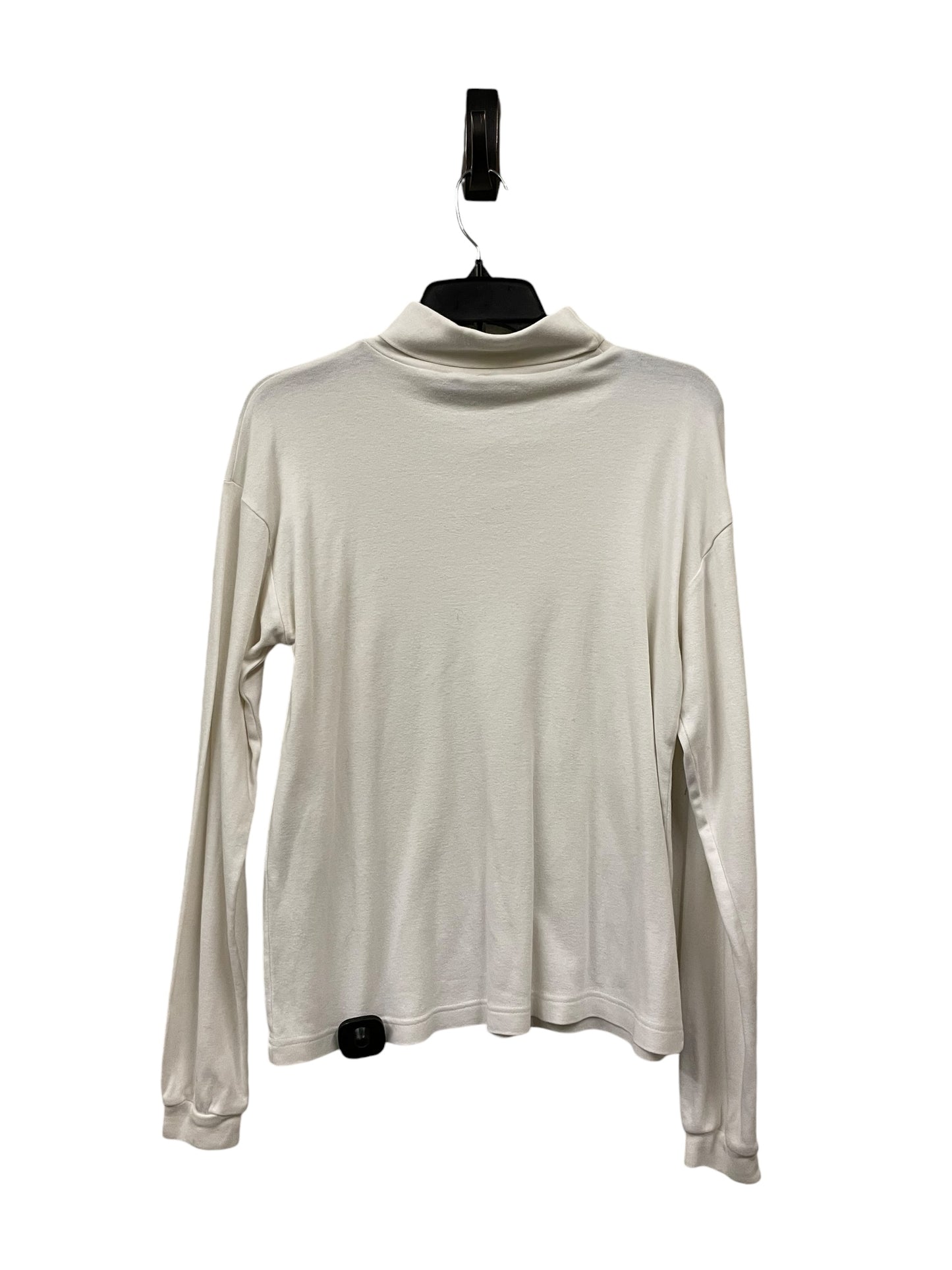 Top Long Sleeve Basic By Clothes Mentor In White, Size: S