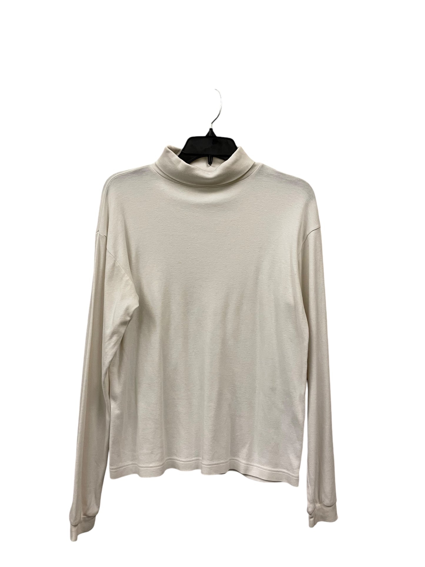 Top Long Sleeve Basic By Clothes Mentor In White, Size: S