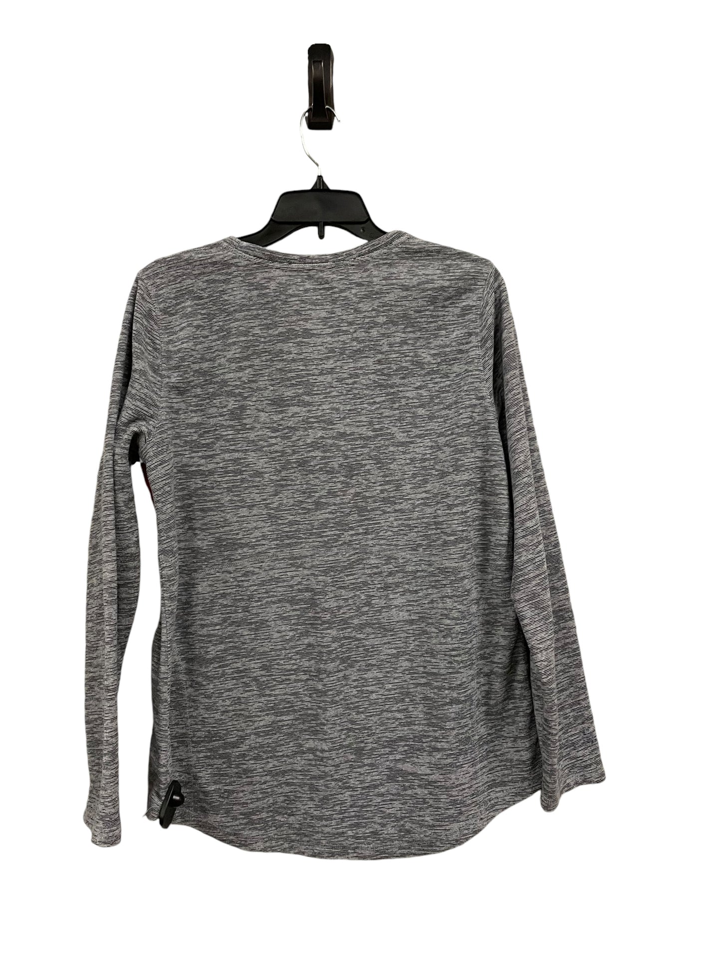 Athletic Top Long Sleeve Crewneck By Tek Gear In Grey, Size: L