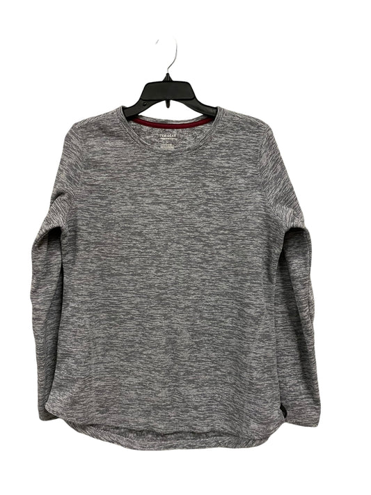 Athletic Top Long Sleeve Crewneck By Tek Gear In Grey, Size: L