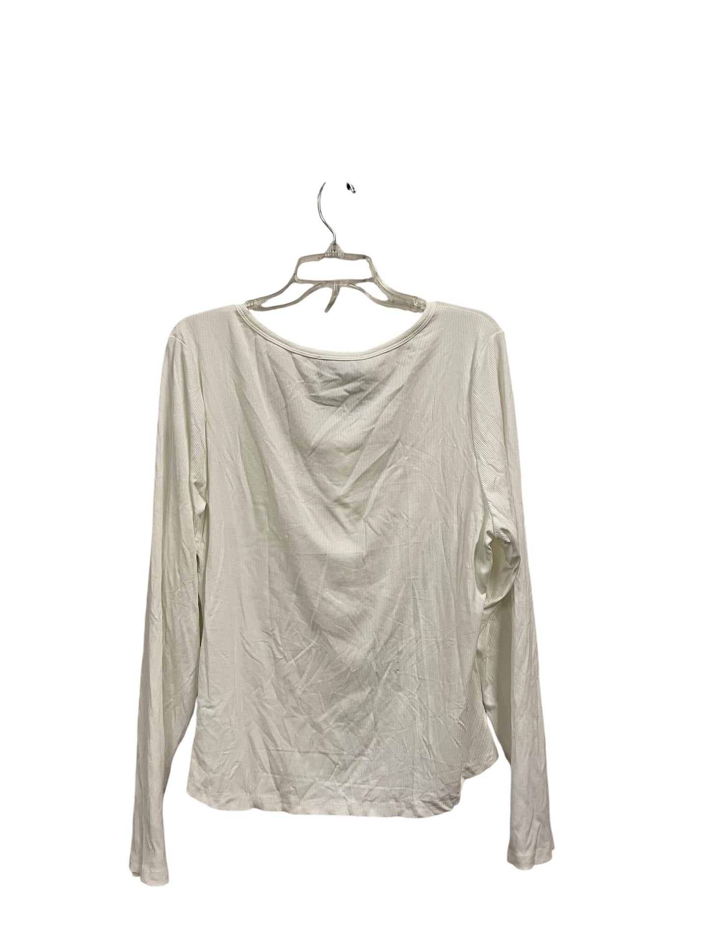 Top Long Sleeve By Clothes Mentor In White, Size: 2x