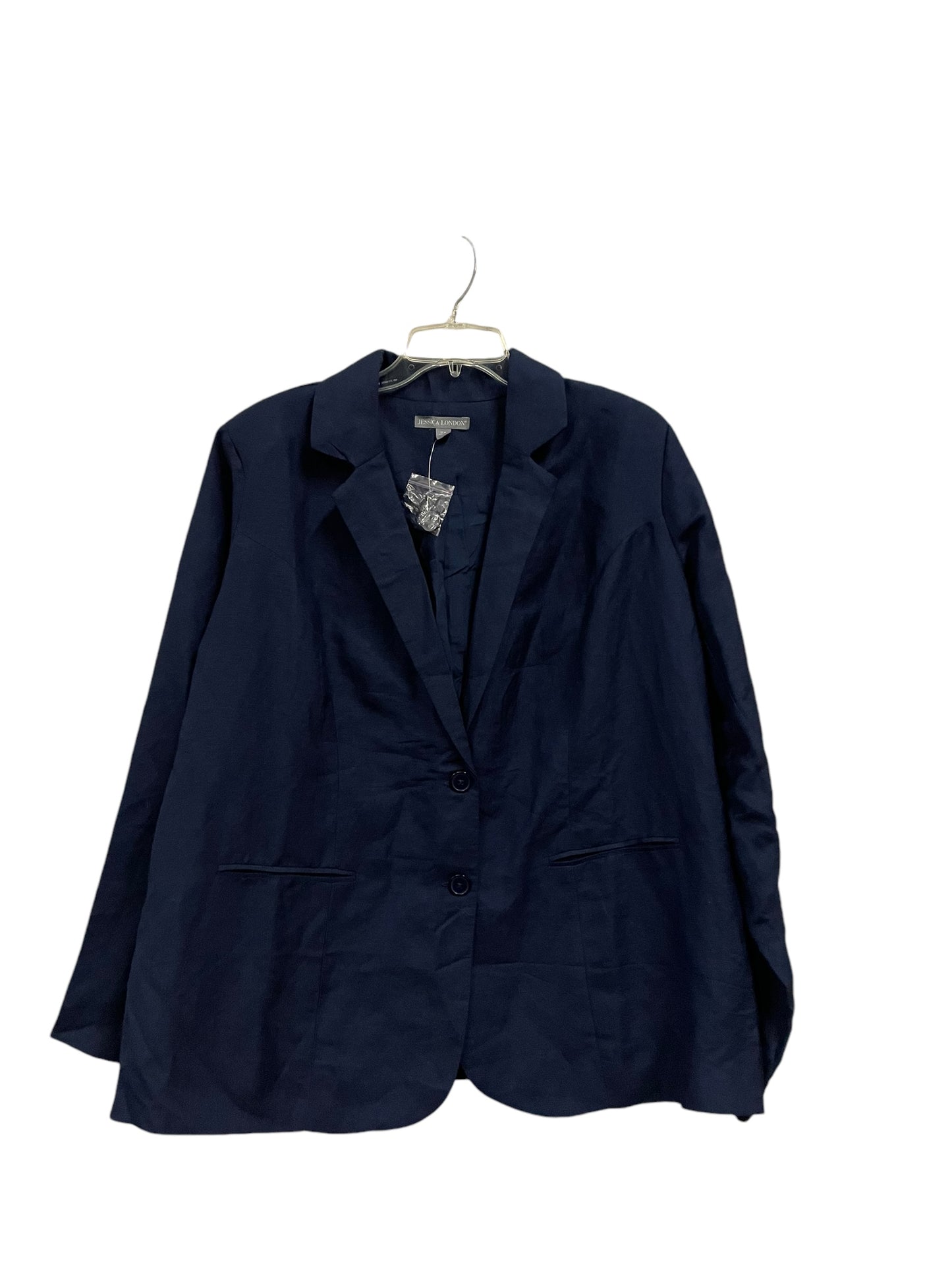 Blazer By Jessica London In Blue, Size: 1x