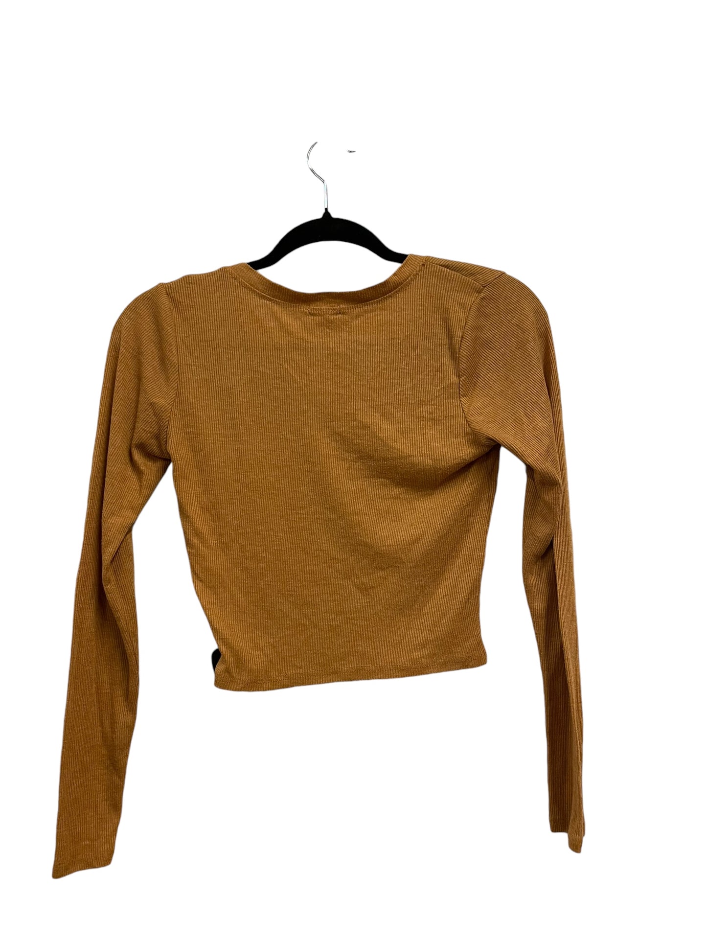 Top Long Sleeve Basic By Bozzolo In Orange, Size: M