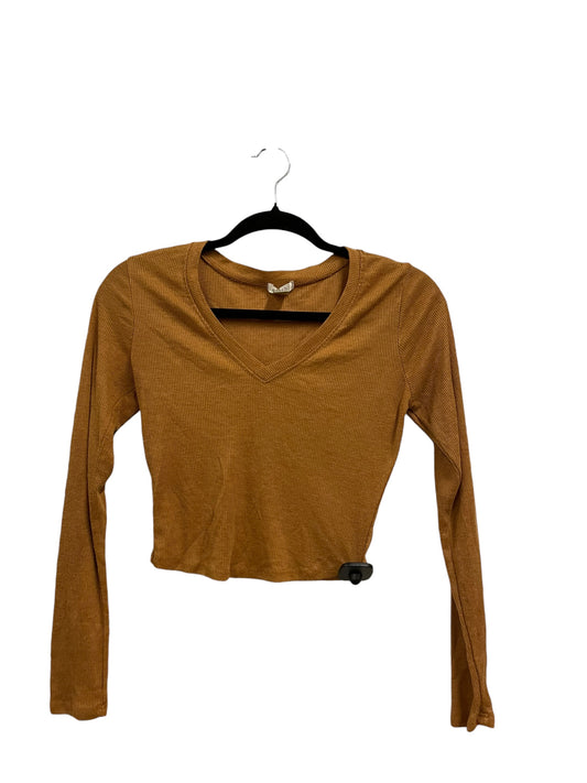 Top Long Sleeve Basic By Bozzolo In Orange, Size: M