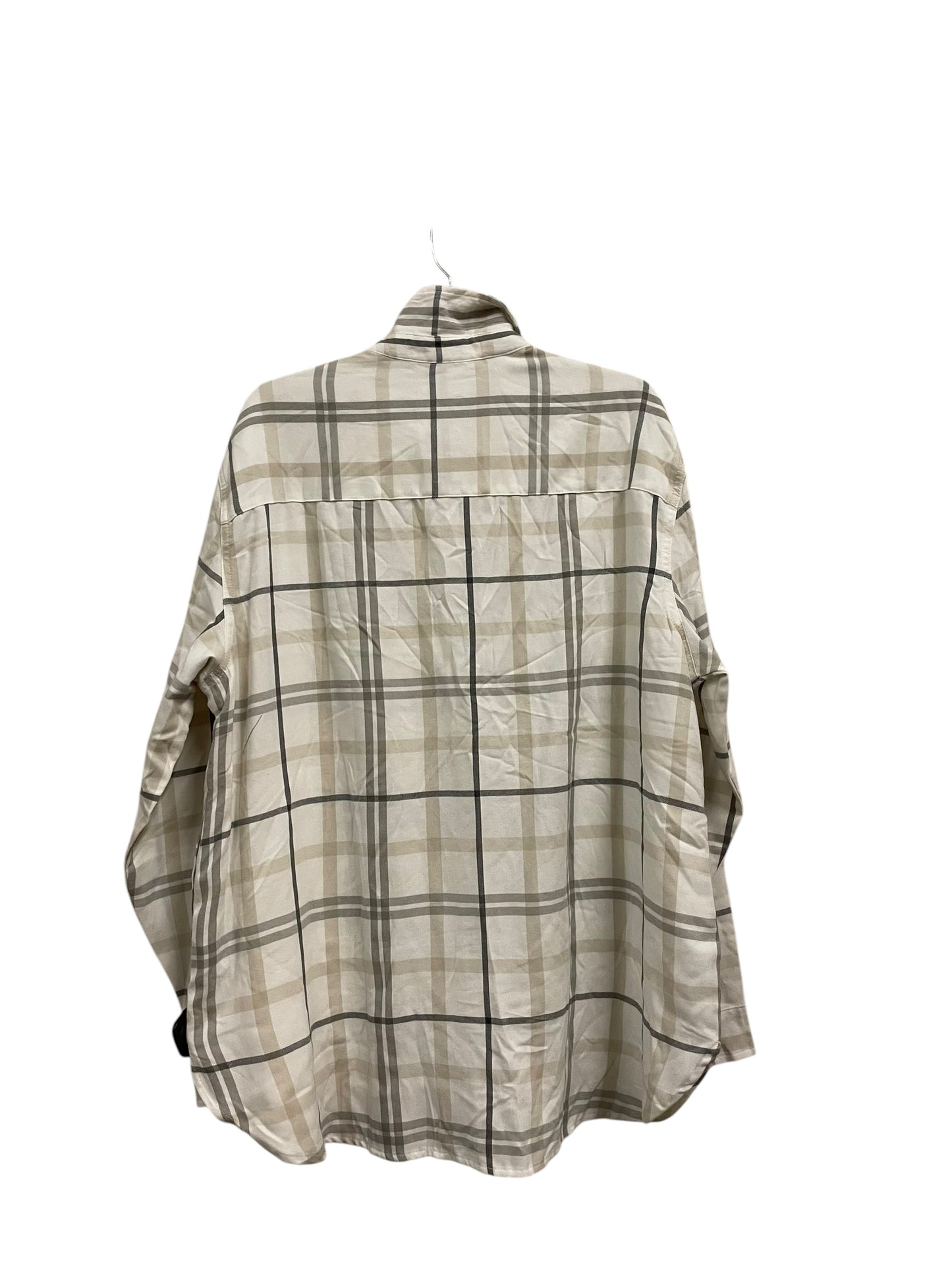 Top Long Sleeve By Clothes Mentor In Plaid Pattern, Size: Xxl