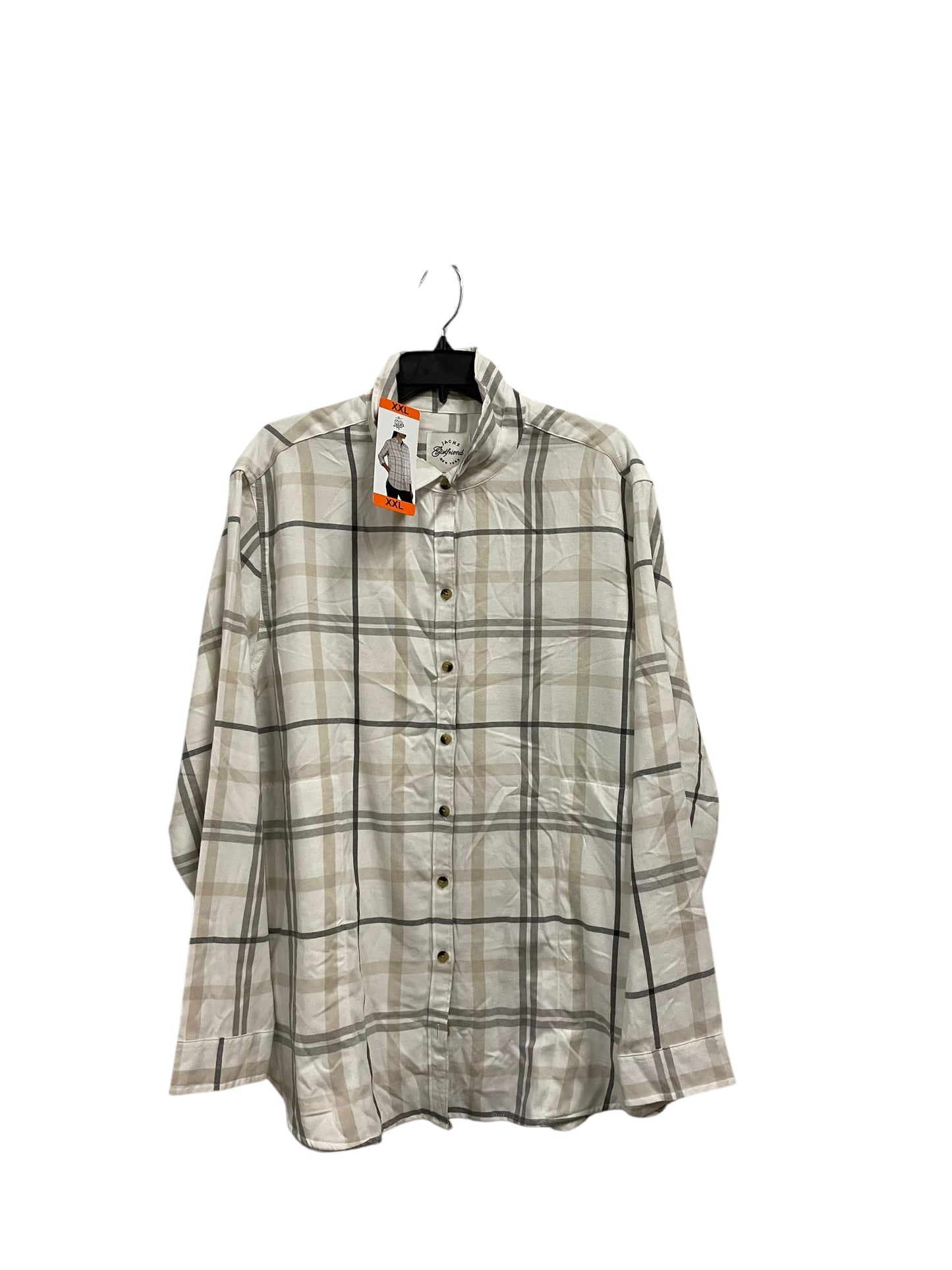 Top Long Sleeve By Clothes Mentor In Plaid Pattern, Size: Xxl