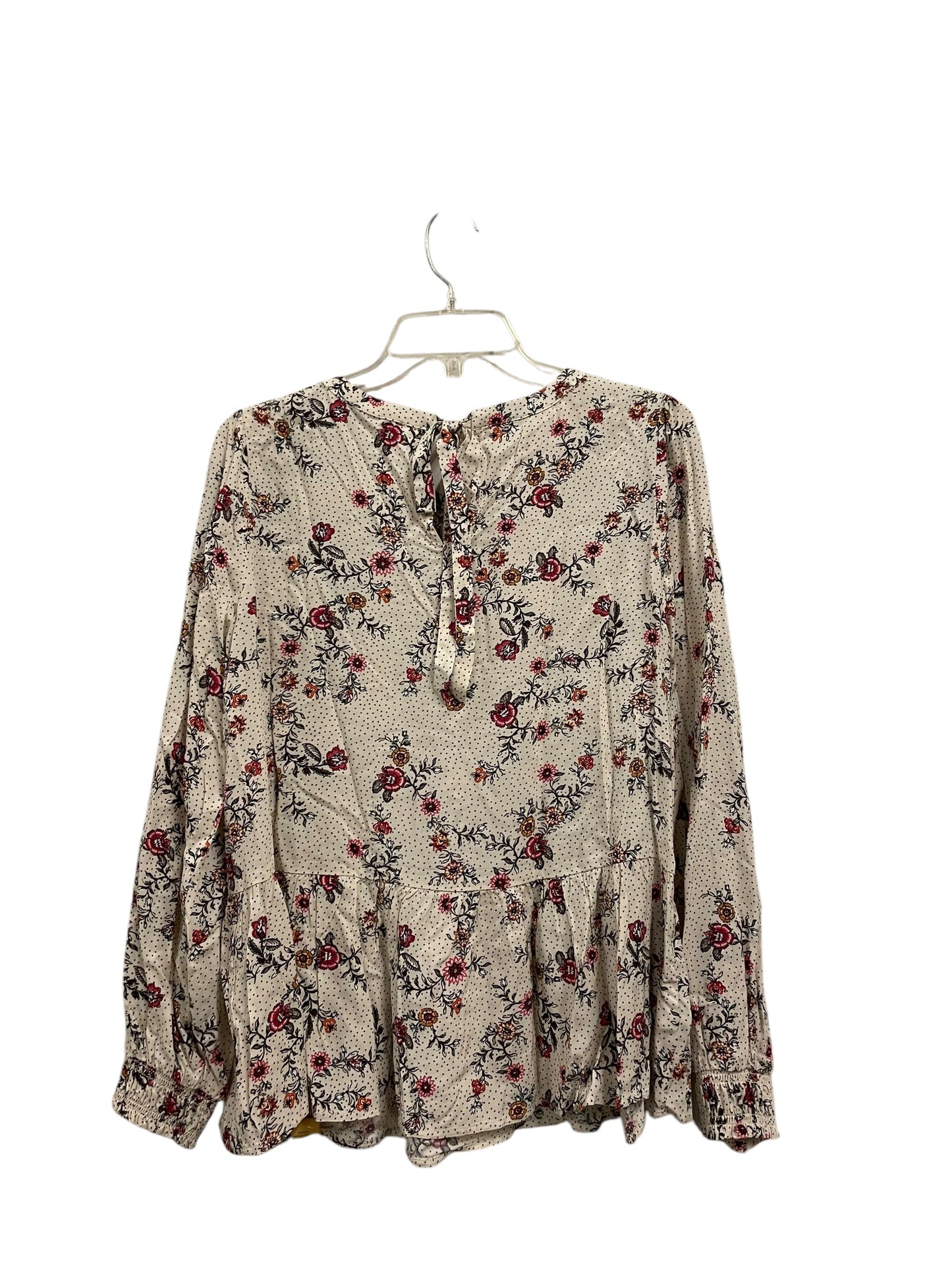 Top Long Sleeve Basic By Loft In Beige, Size: S