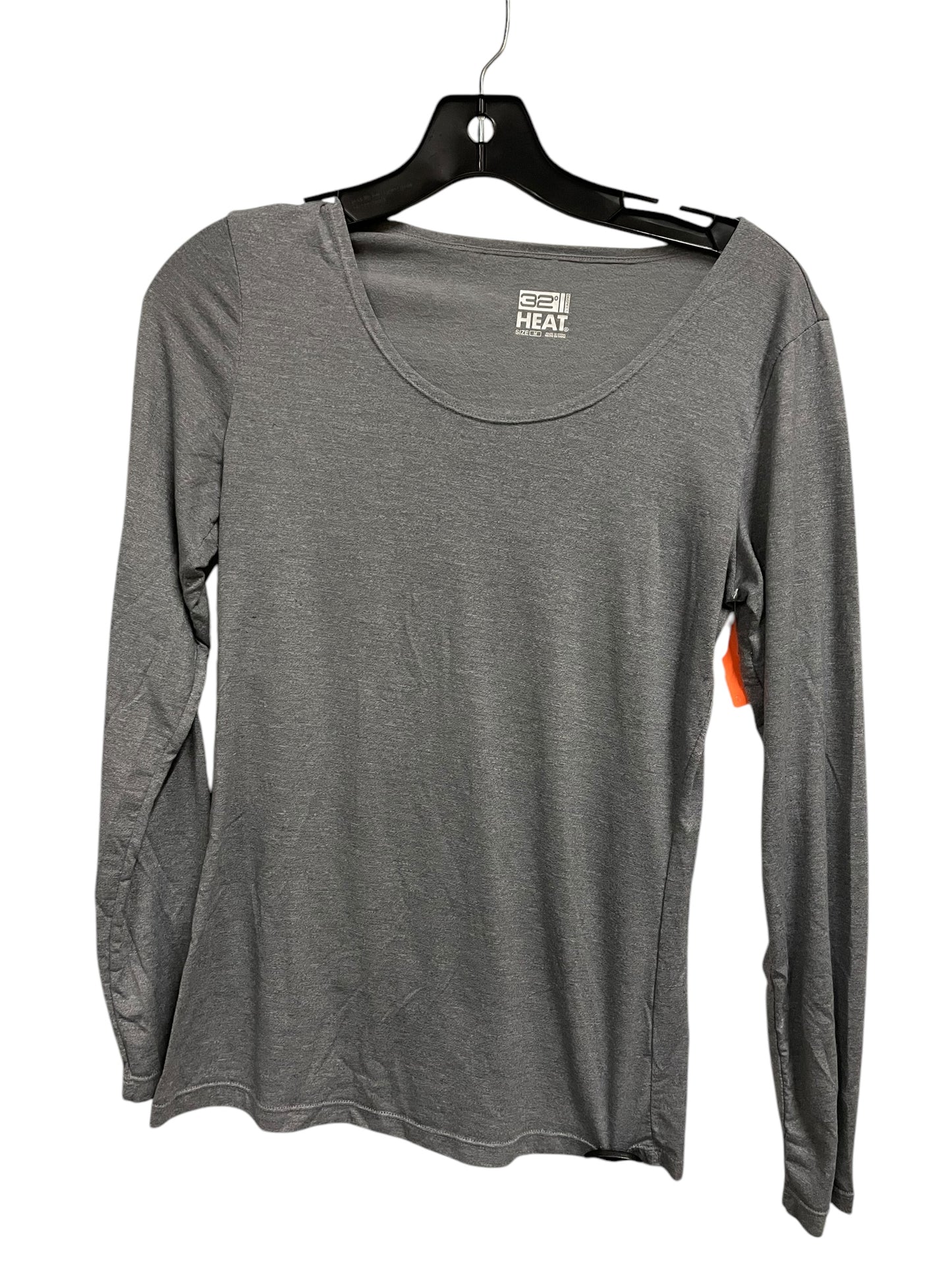 Athletic Top Long Sleeve Crewneck By 32 Degrees In Grey, Size: M