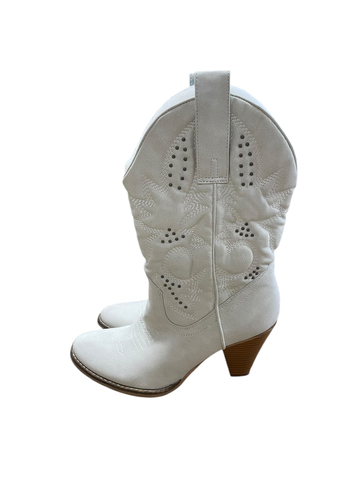 Boots Western By Volatile In White, Size: 9