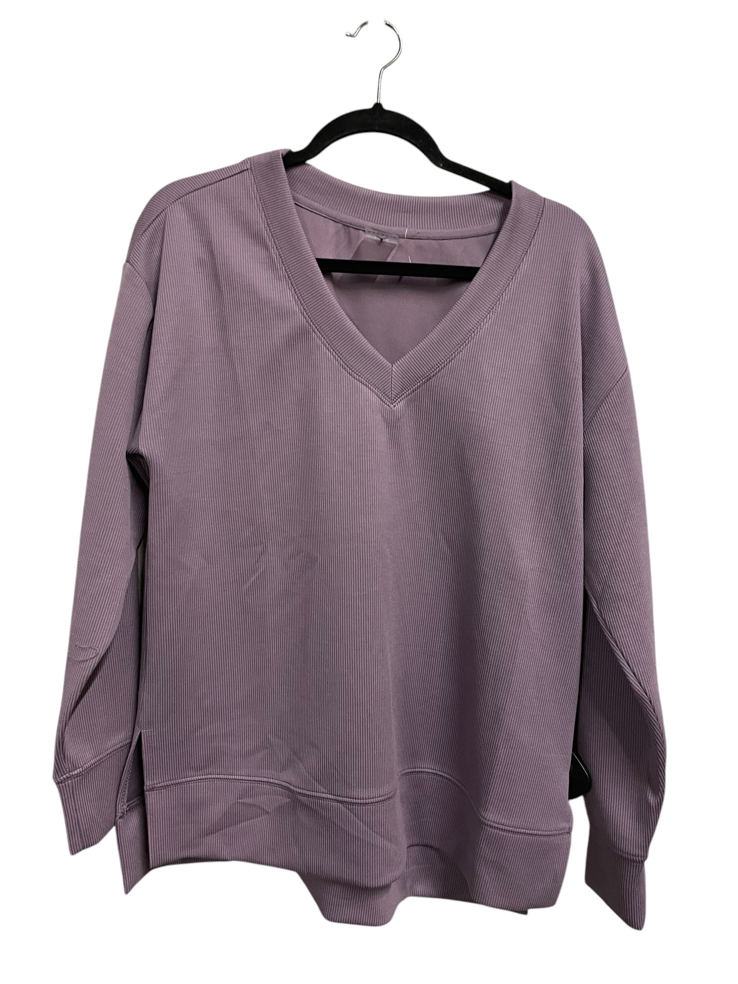 Athletic Top Long Sleeve Collar By Danskin In Purple, Size: M