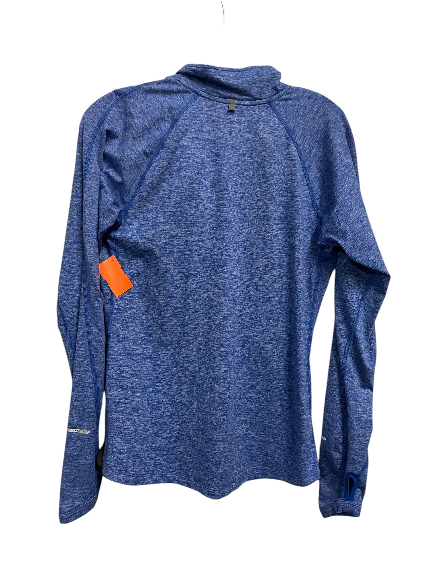 Athletic Top Long Sleeve Collar By Nike Apparel In Blue, Size: S