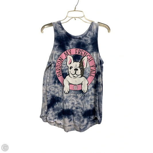 Tank Top By Simply Southern In Blue, Size: L