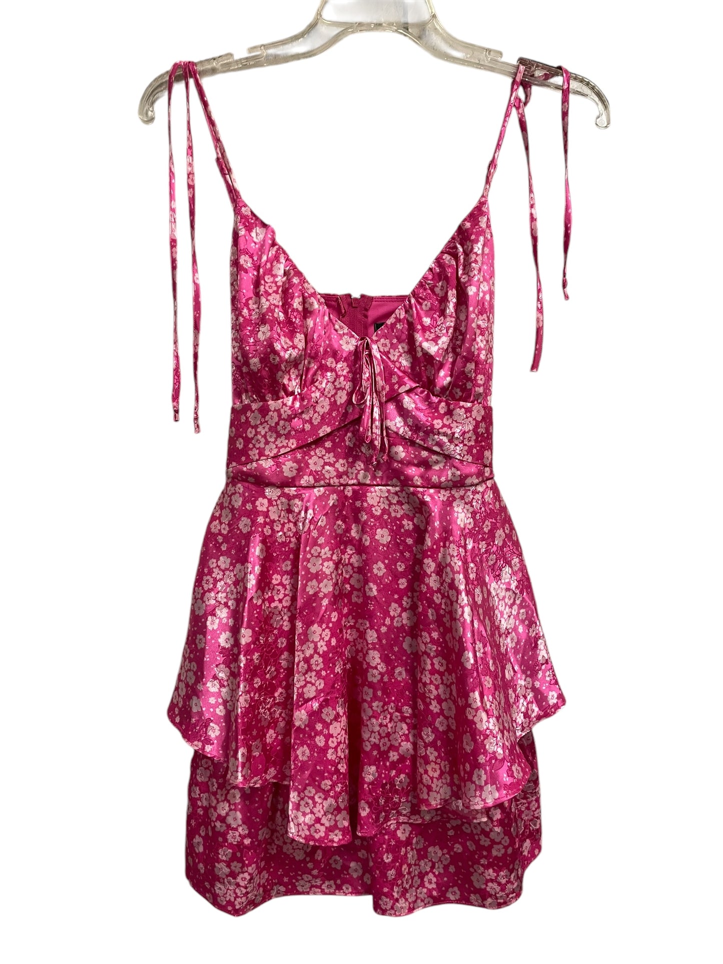 Dress Casual Short By Crystal In Pink, Size: M