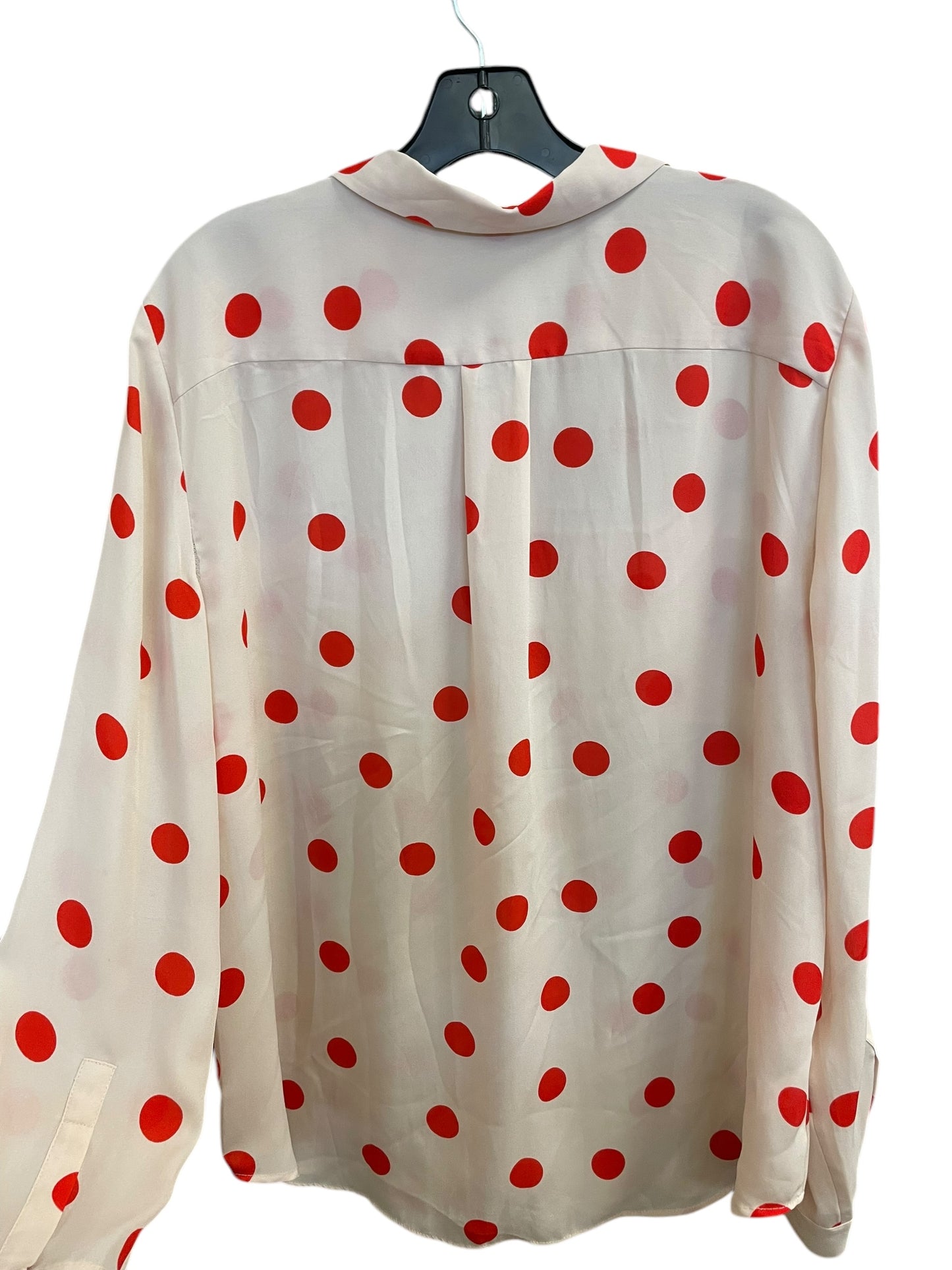 Top Long Sleeve By Loft In Polkadot Pattern, Size: Xl