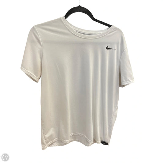 Athletic Top Short Sleeve By Nike Apparel In White, Size: L