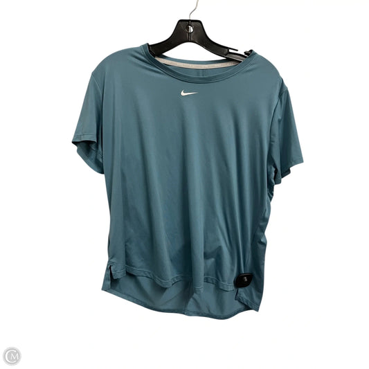 Athletic Top Short Sleeve By Nike Apparel In Blue, Size: L