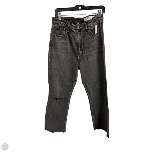 Jeans Boot Cut By Rag & Bones Jeans In Black Denim, Size: 12