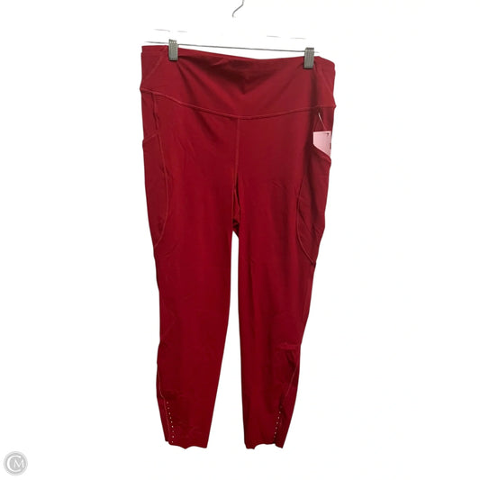 Athletic Leggings By Lululemon In Red, Size: 12