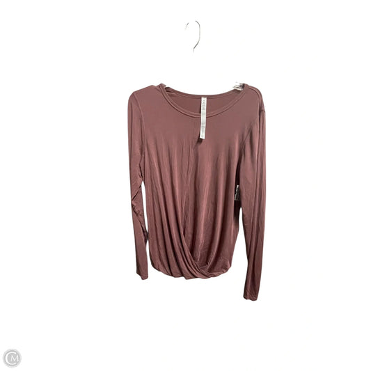 Athletic Top Long Sleeve Crewneck By Lululemon In Pink, Size: 10