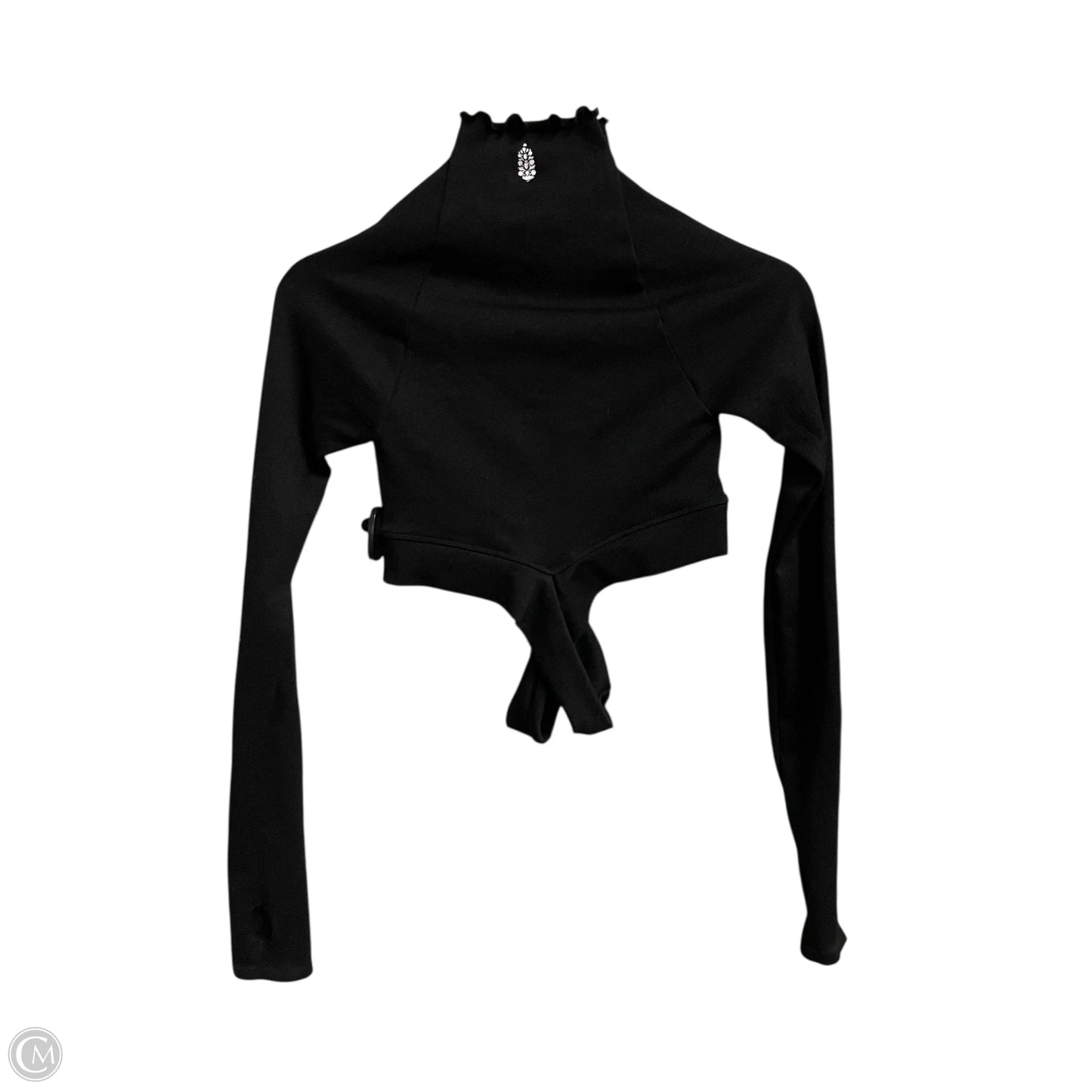 Athletic Top Long Sleeve Crewneck By Free People In Black, Size: M