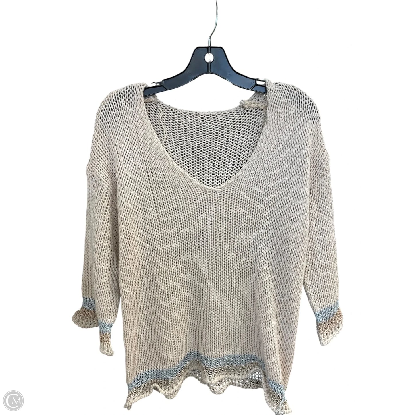 Top 3/4 Sleeve By Clothes Mentor In Tan, Size: S