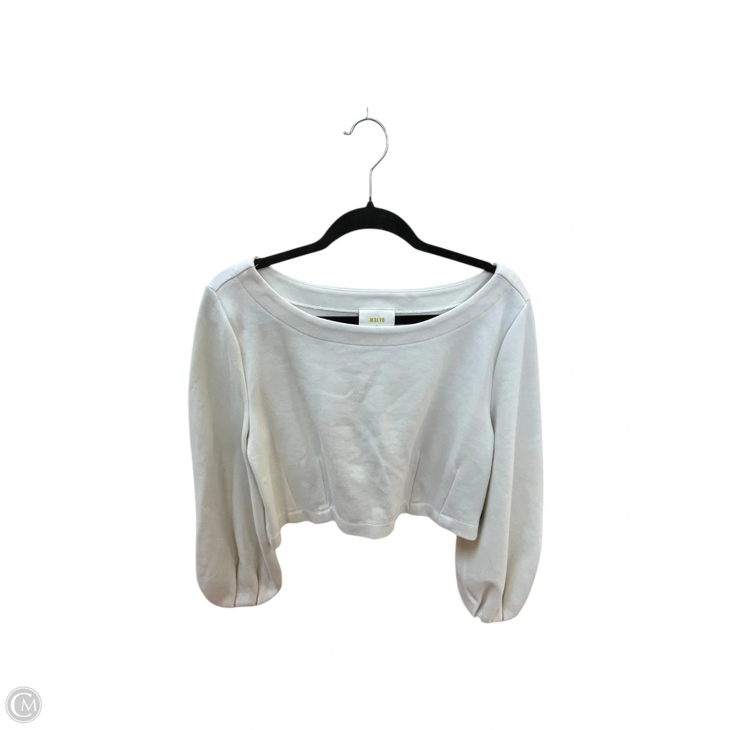 Top Long Sleeve By Anthropologie In White, Size: M