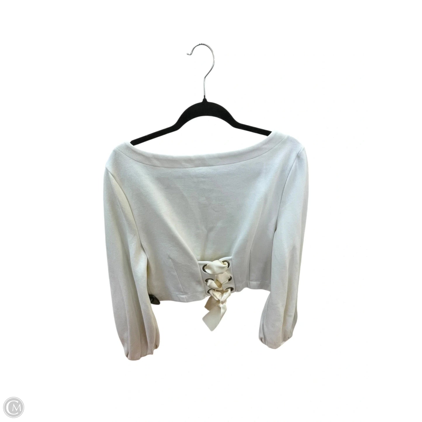 Top Long Sleeve By Anthropologie In White, Size: M