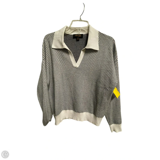 Top Long Sleeve Basic By Truth In Black & White, Size: L