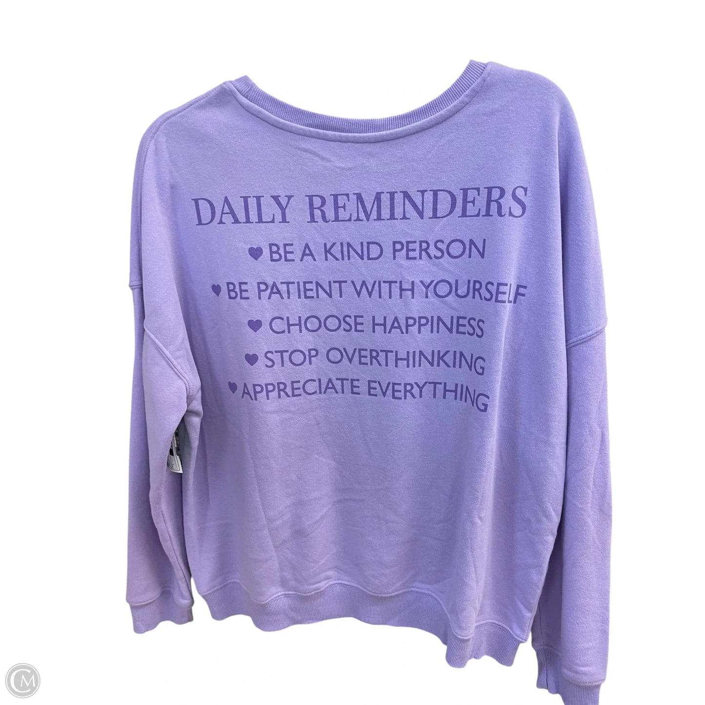 Top Long Sleeve Basic By Zoe And Liv In Purple, Size: L
