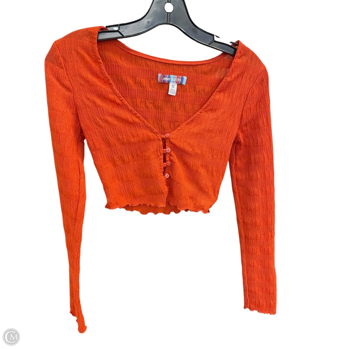 Top Long Sleeve Basic By Urban Outfitters In Orange, Size: Xs