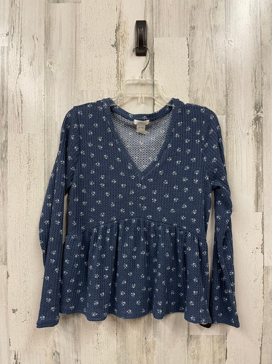 Top Long Sleeve By Clothes Mentor In Blue, Size: M