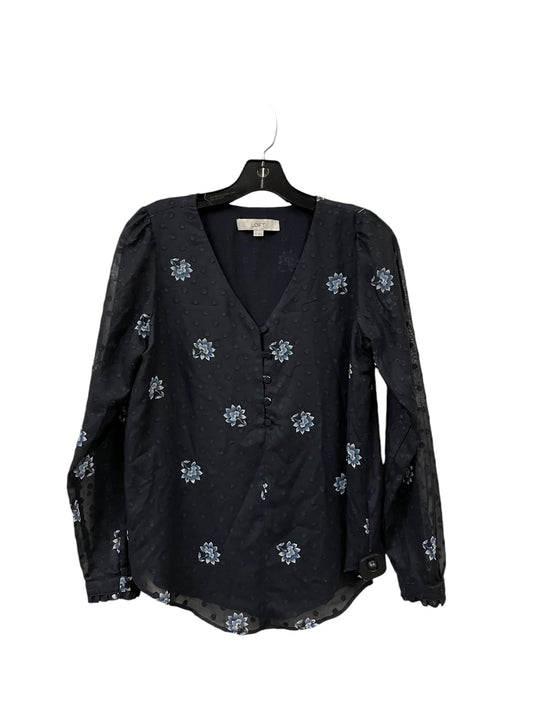 Top Long Sleeve By Loft In Navy, Size: Xs