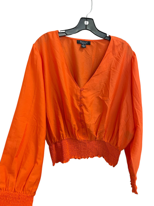 Top Long Sleeve By Clothes Mentor In Orange, Size: 2x