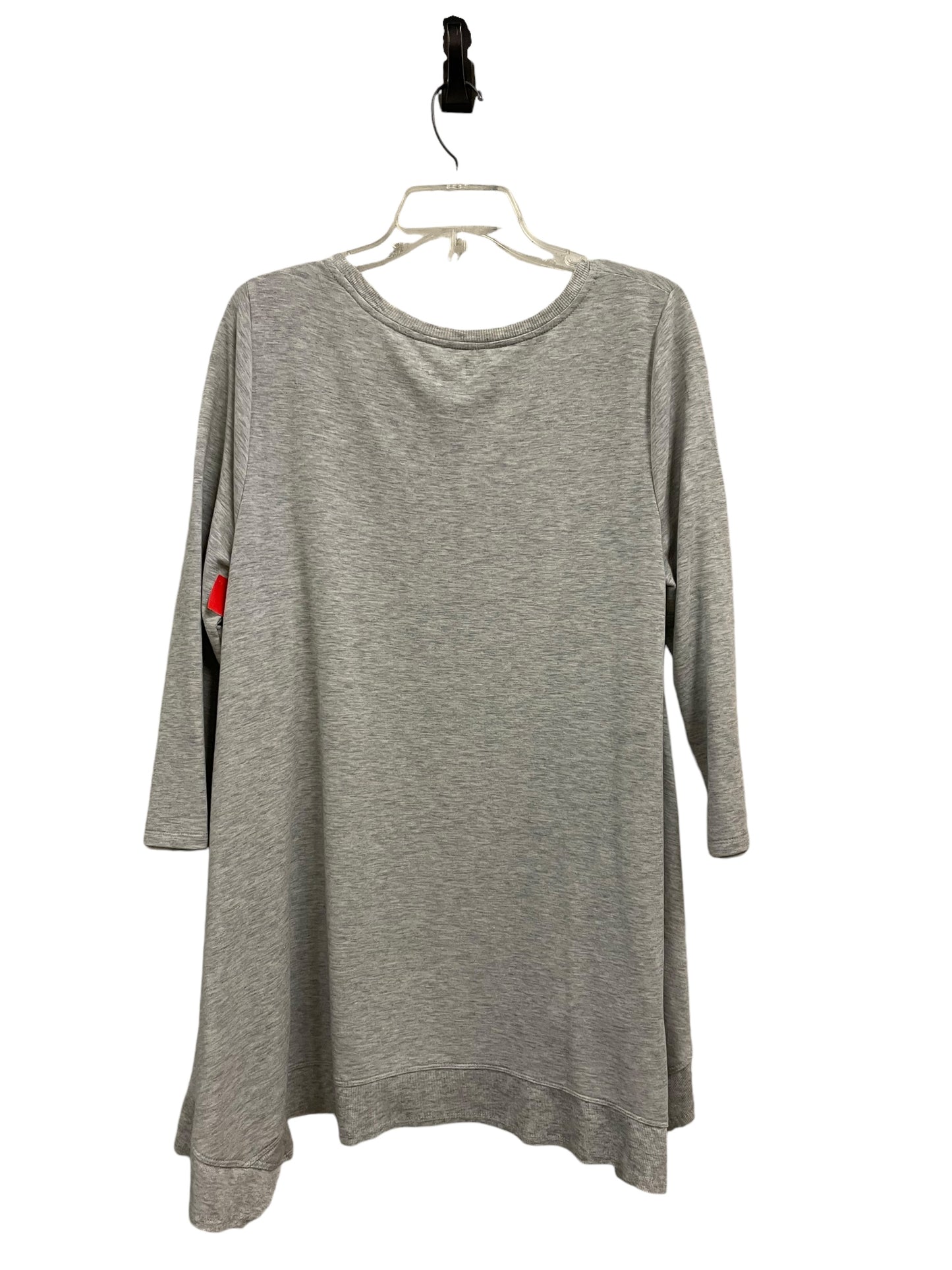 Top Long Sleeve By Cupio In Grey, Size: Xl