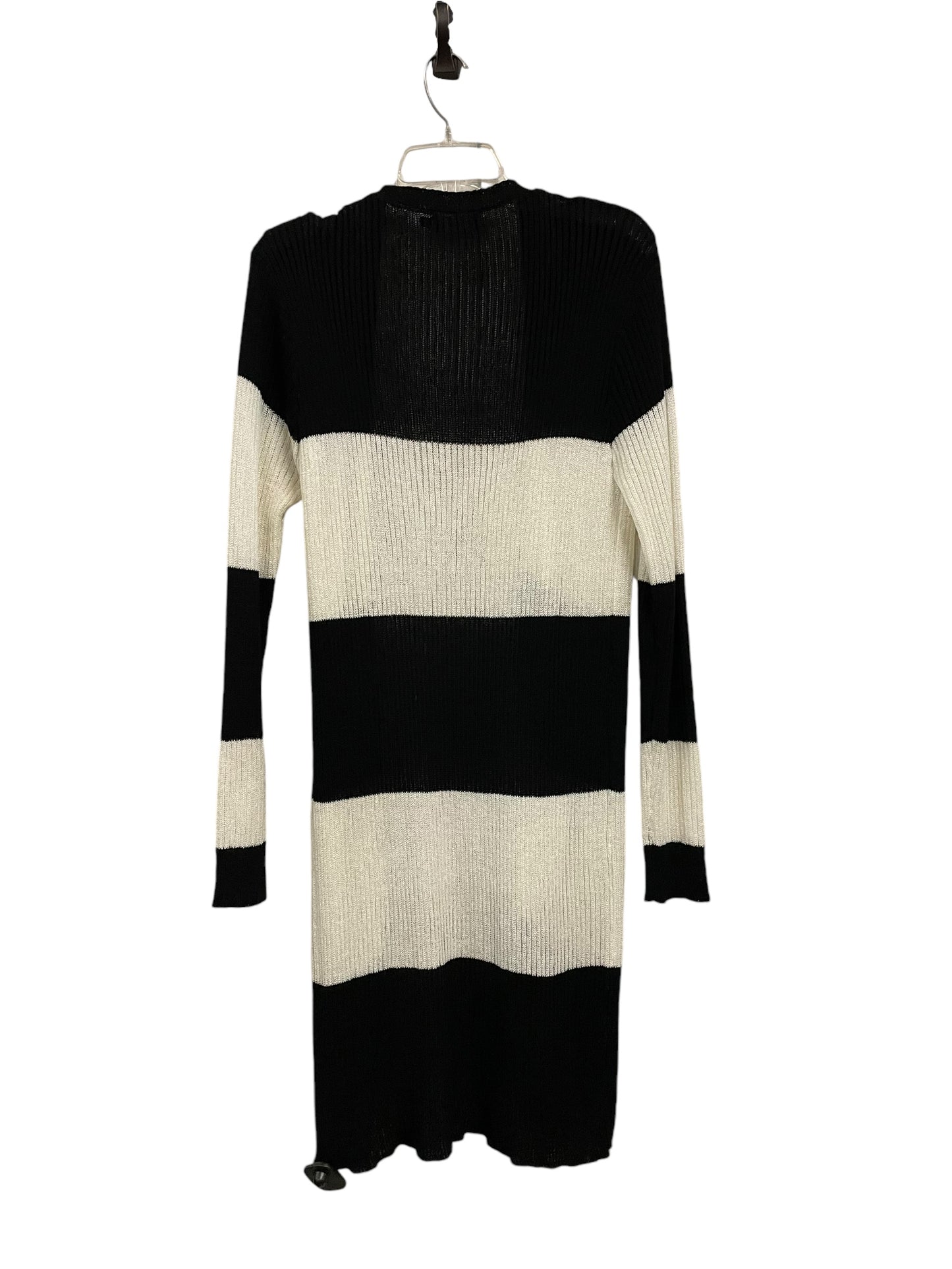 Cardigan By Clothes Mentor In Black & Cream, Size: L