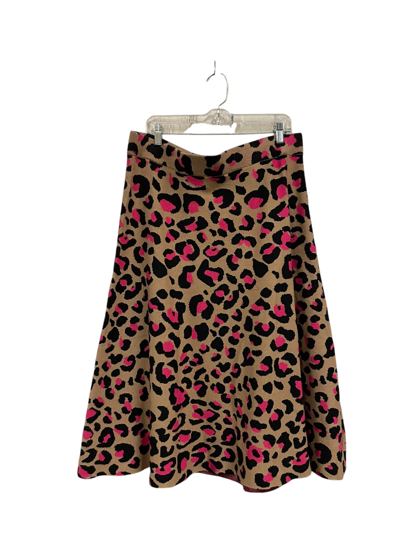 Skirt Midi By Cato In Leopard Print, Size: 3x