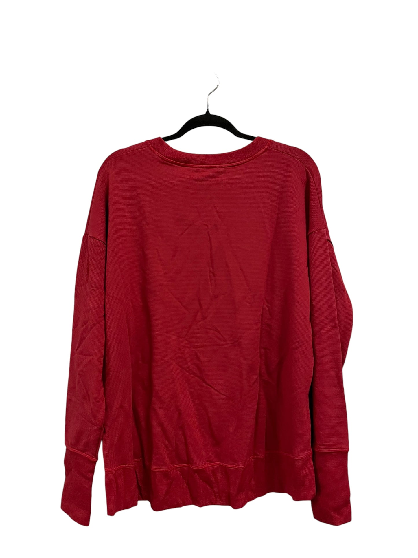 Athletic Top Long Sleeve Crewneck By Athleta In Red, Size: L