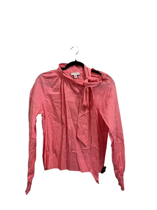 Top Long Sleeve By Top Shop In Pink, Size: S