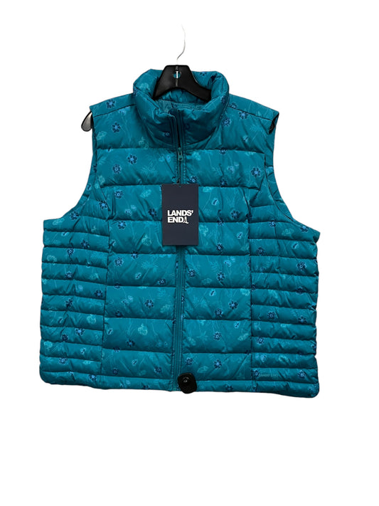 Vest Puffer & Quilted By Lands End In Blue, Size: 1x