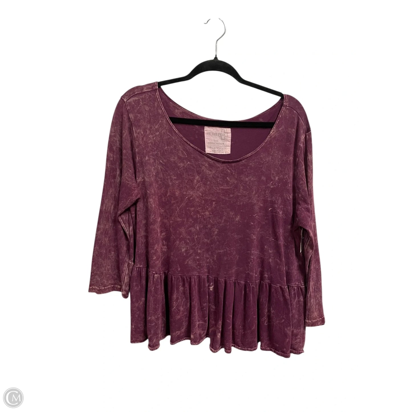 Top Long Sleeve By We The Free In Purple, Size: L