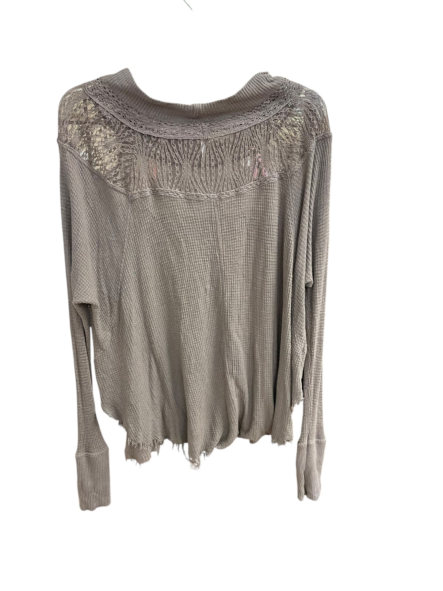 Top Long Sleeve By Free People In Brown, Size: S