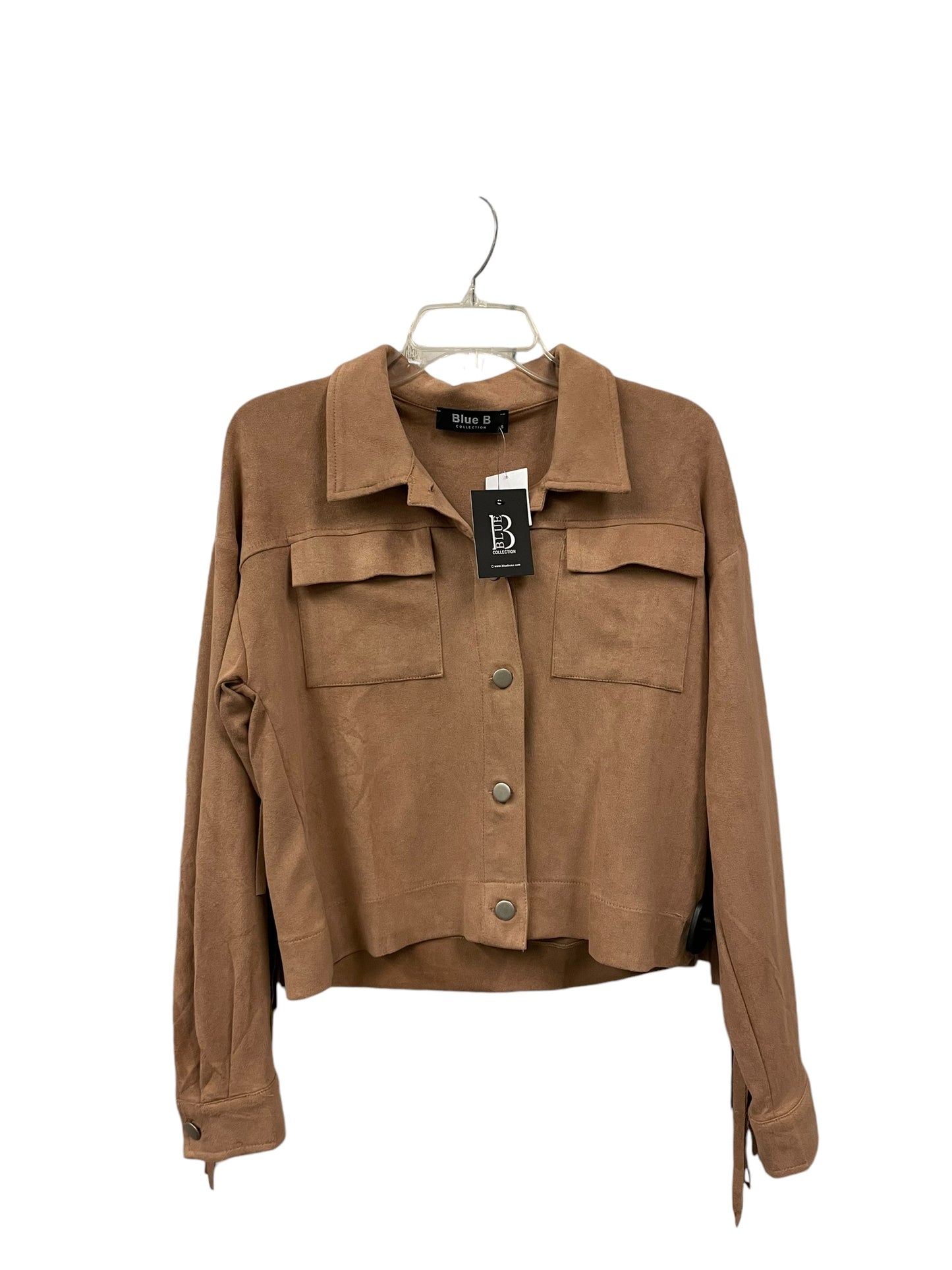 Jacket Fleece By Blue B In Brown, Size: S