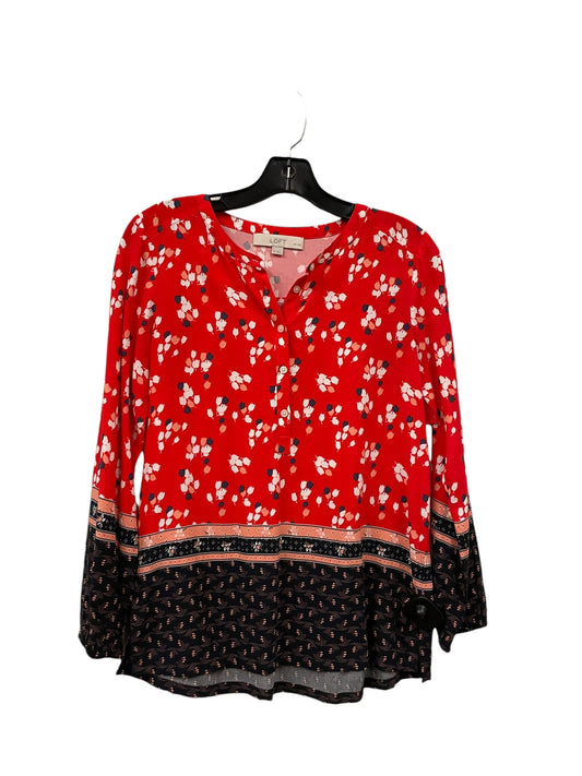 Top Long Sleeve By Loft In Red, Size: Xs