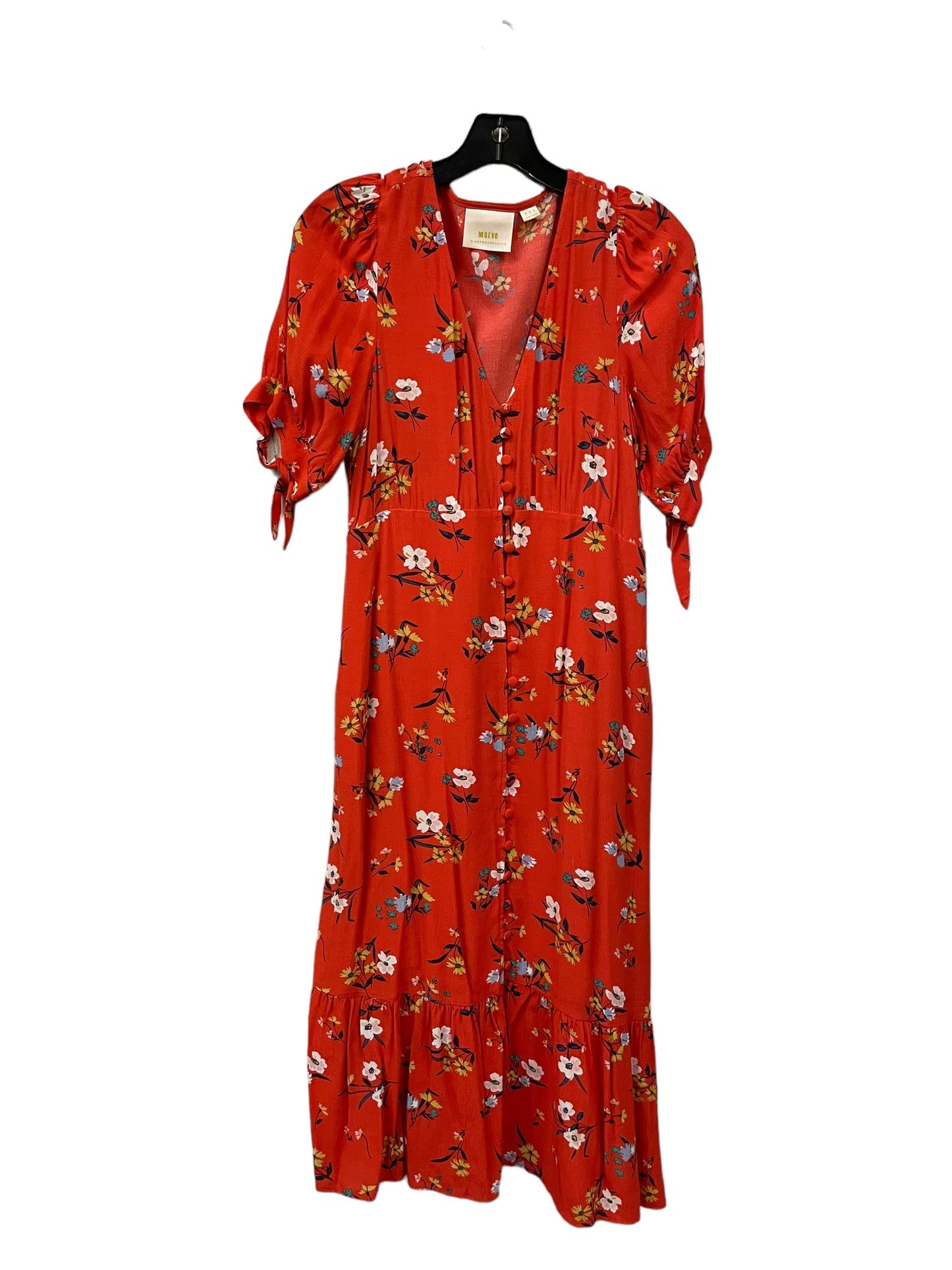 Dress Casual Midi By Maeve In Orange, Size: S