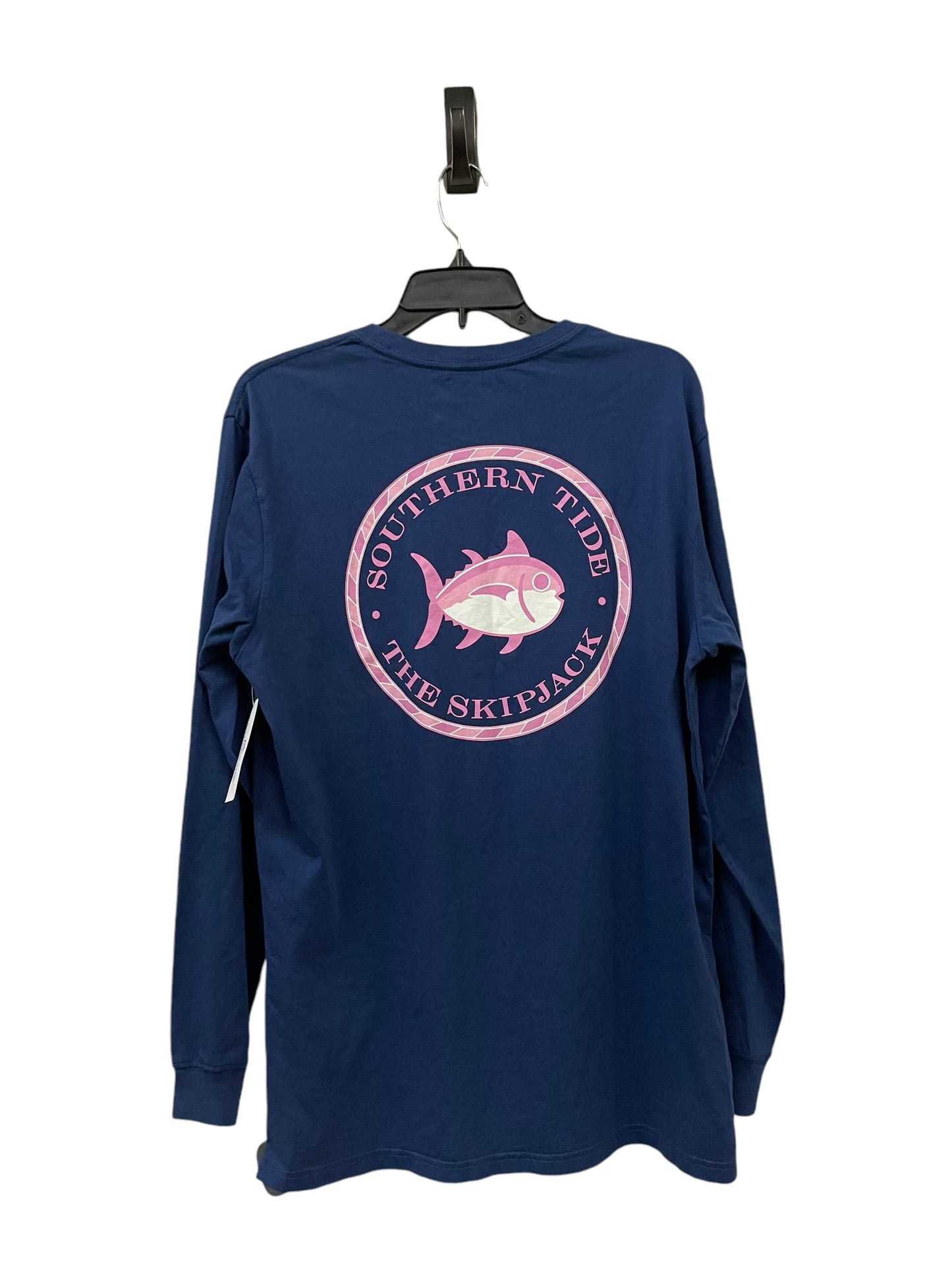 Top Long Sleeve By Southern Tide In Blue, Size: M