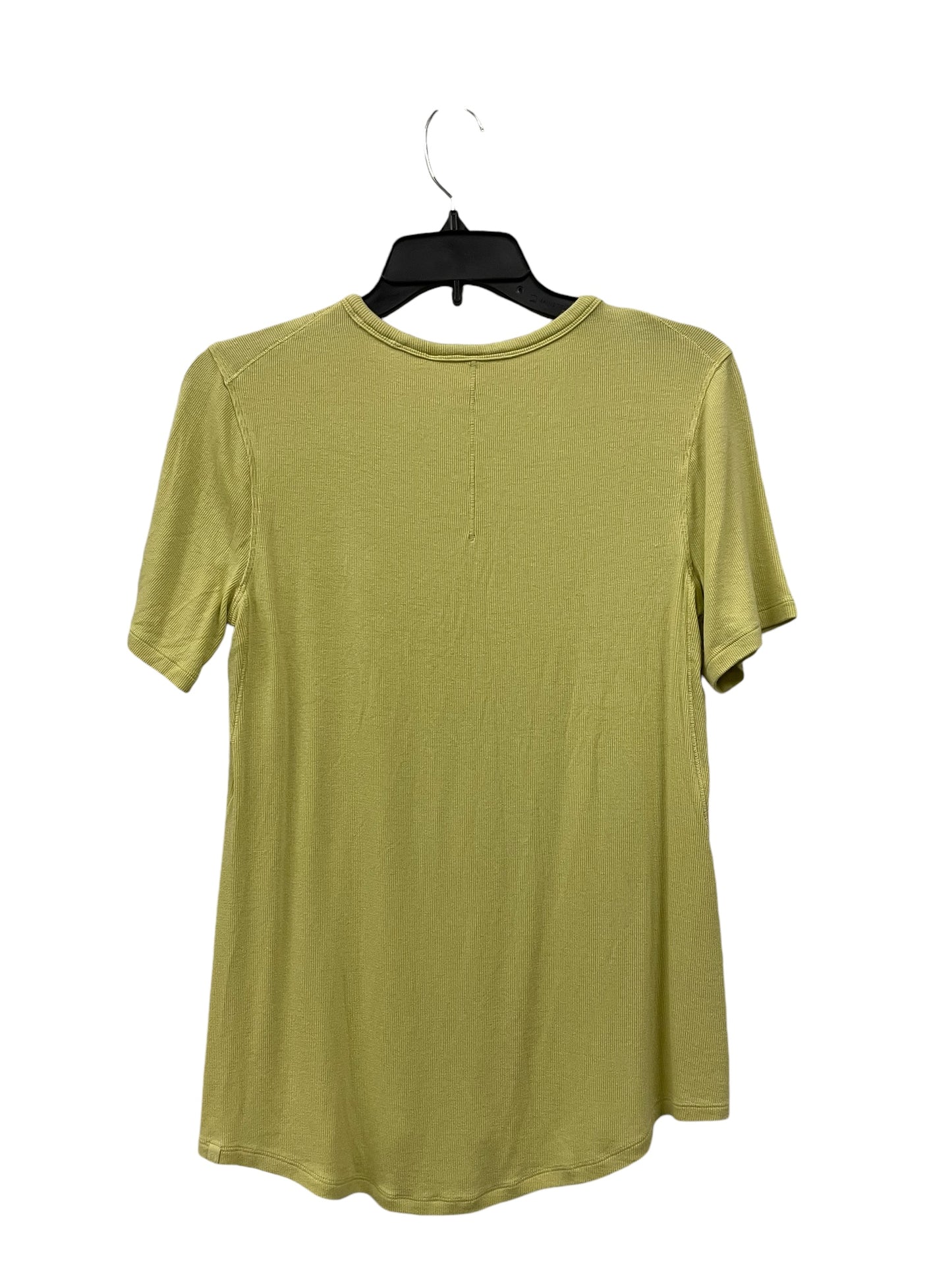 Athletic Top Short Sleeve By Lululemon In Yellow, Size: 12